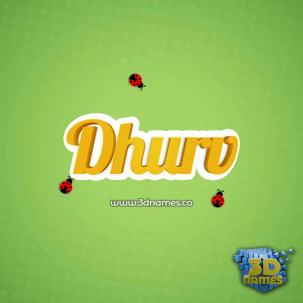 dhurv in Ladybugs style - 3D name wallpaper
