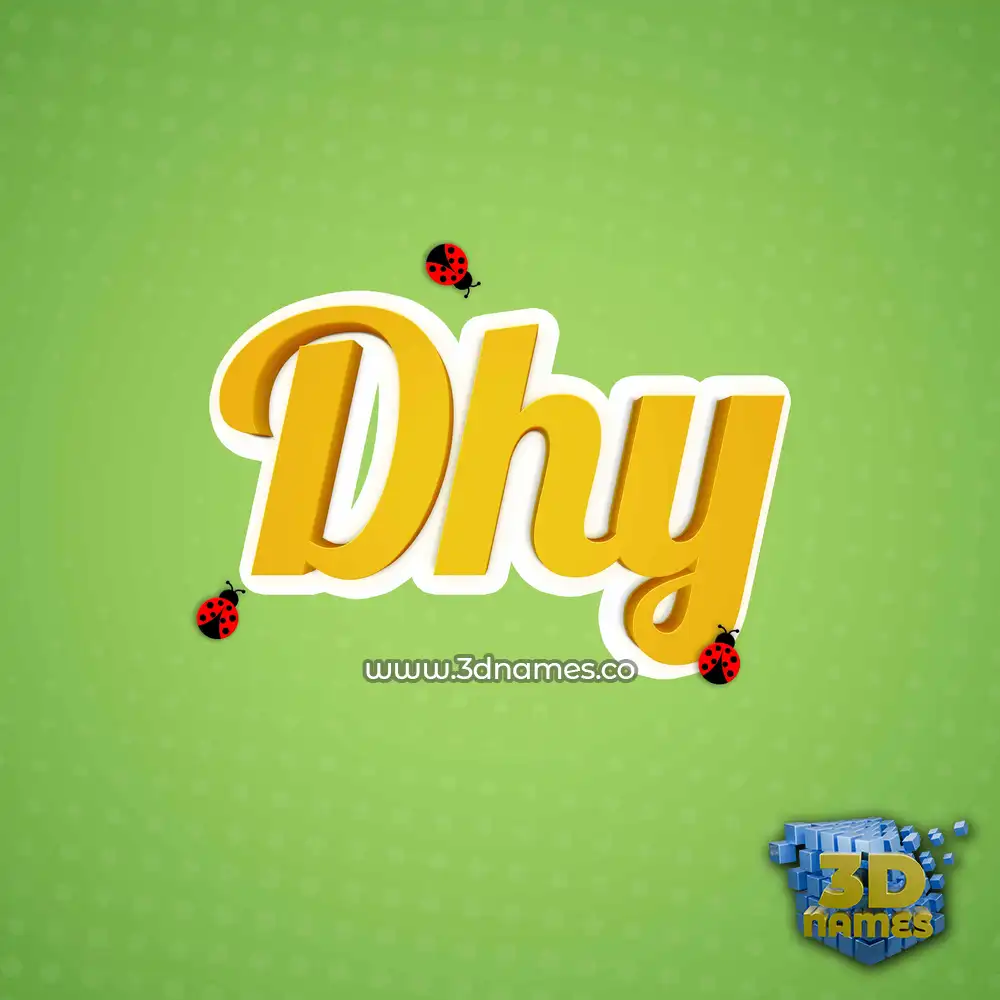 dhy in Ladybugs style - 3D name wallpaper