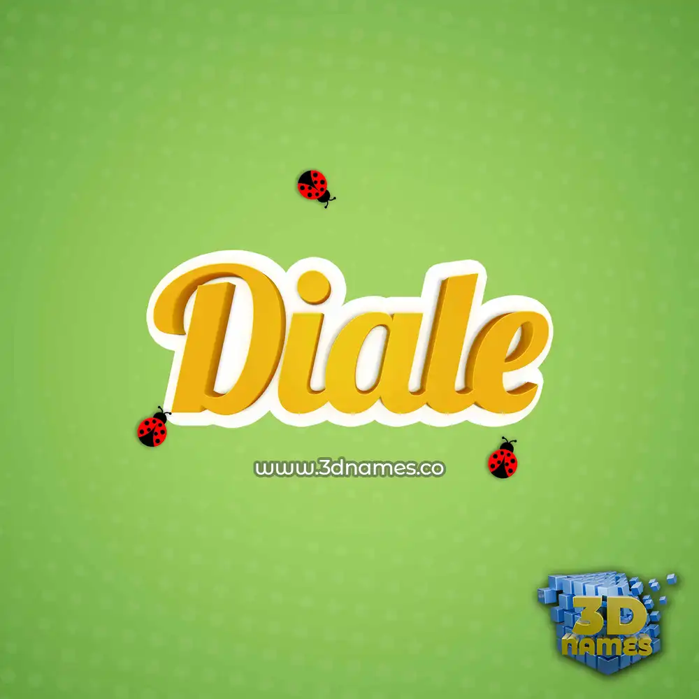 diale in Ladybugs style - 3D name wallpaper