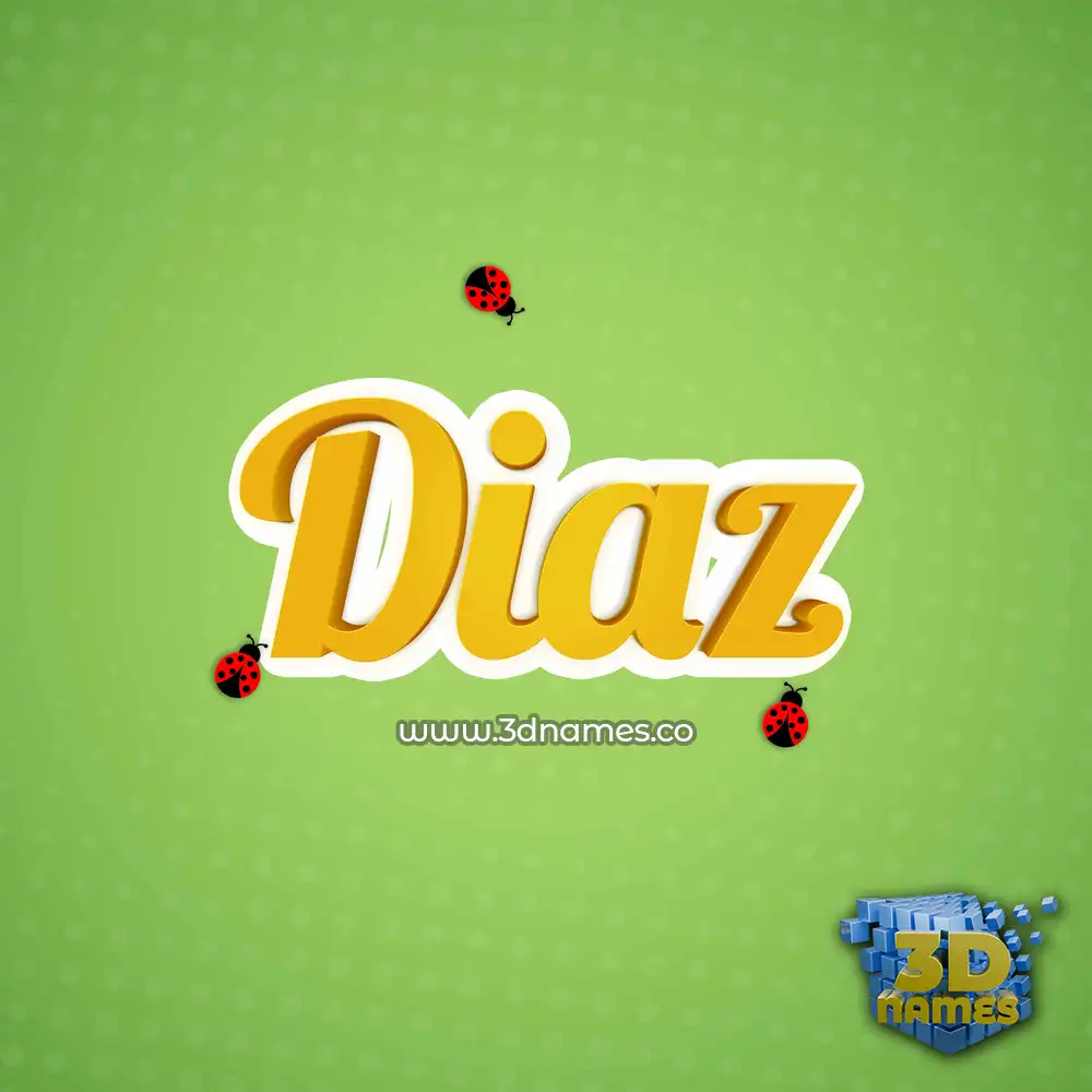 diaz in Ladybugs style - 3D name wallpaper