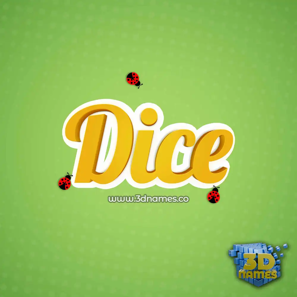 dice in Ladybugs style - 3D name wallpaper