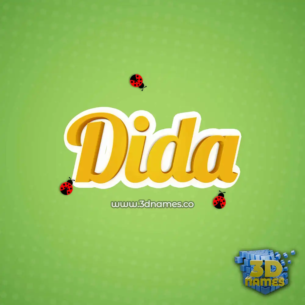 dida in Ladybugs style - 3D name wallpaper