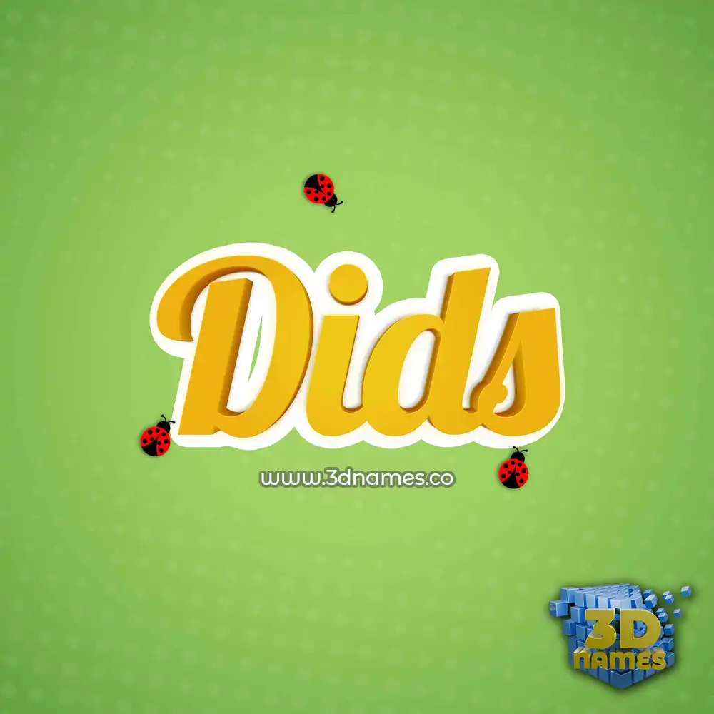 dids in Ladybugs style - 3D name wallpaper