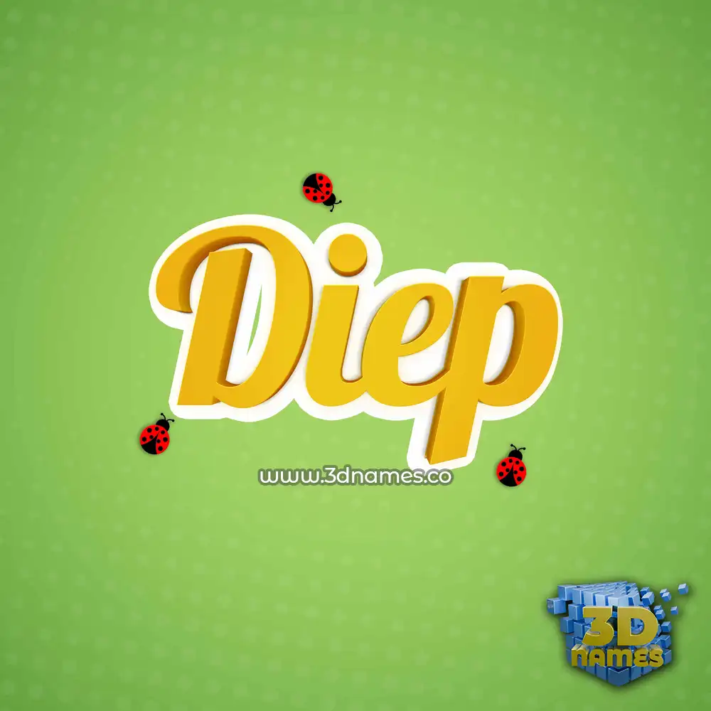 diep in Ladybugs style - 3D name wallpaper