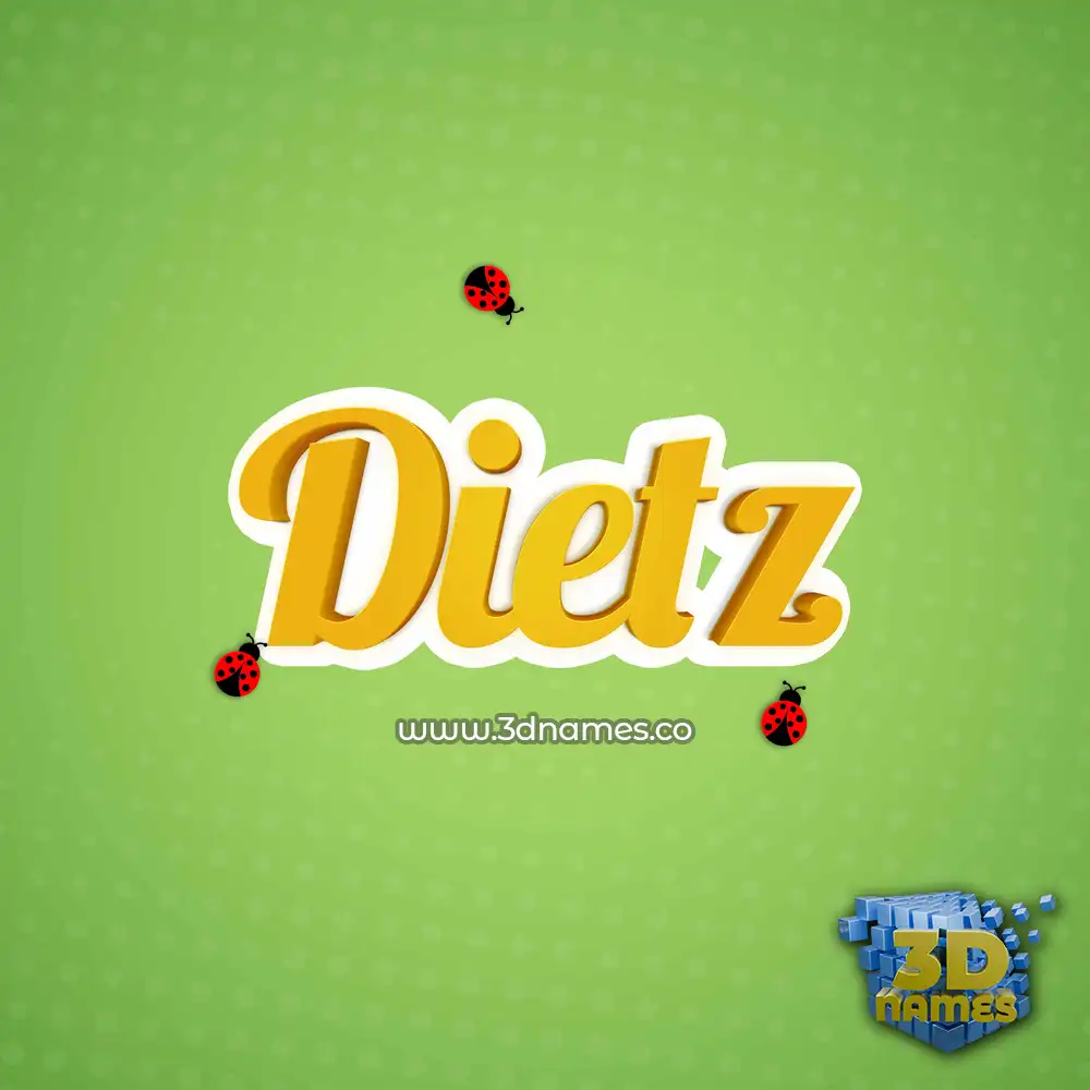 dietz in Ladybugs style - 3D name wallpaper
