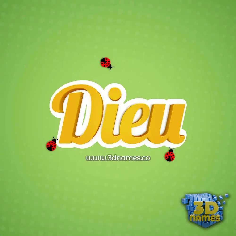 dieu in Ladybugs style - 3D name wallpaper