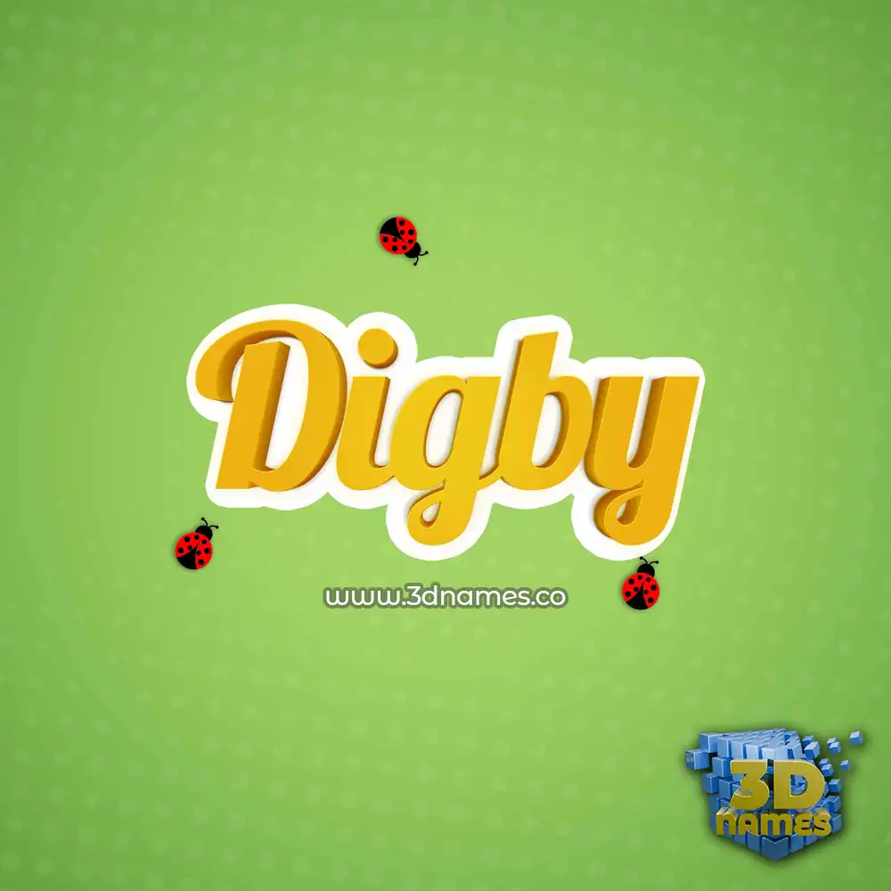 digby in Ladybugs style - 3D name wallpaper