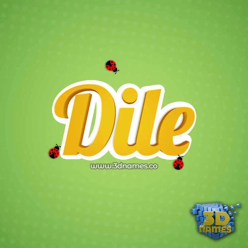 dile in Ladybugs style - 3D name wallpaper