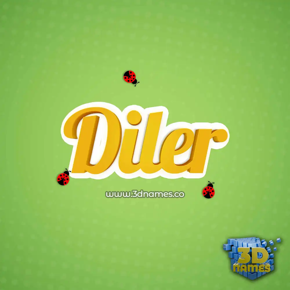 diler in Ladybugs style - 3D name wallpaper