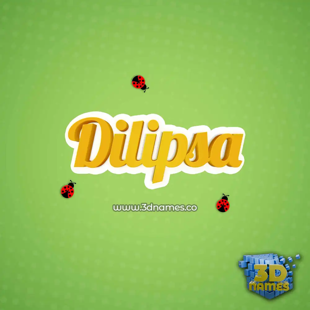 dilipsa in Ladybugs style - 3D name wallpaper