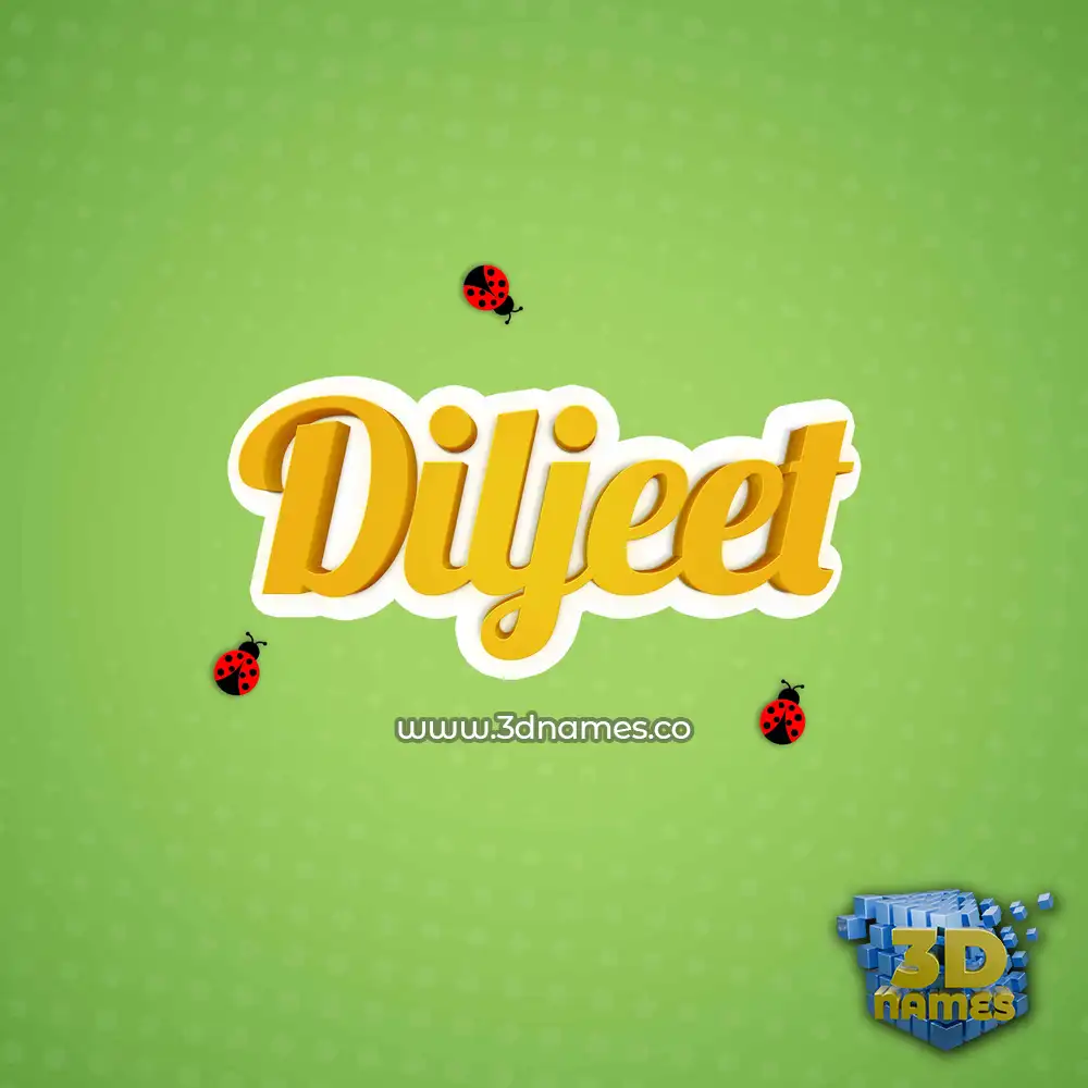 diljeet in Ladybugs style - 3D name wallpaper