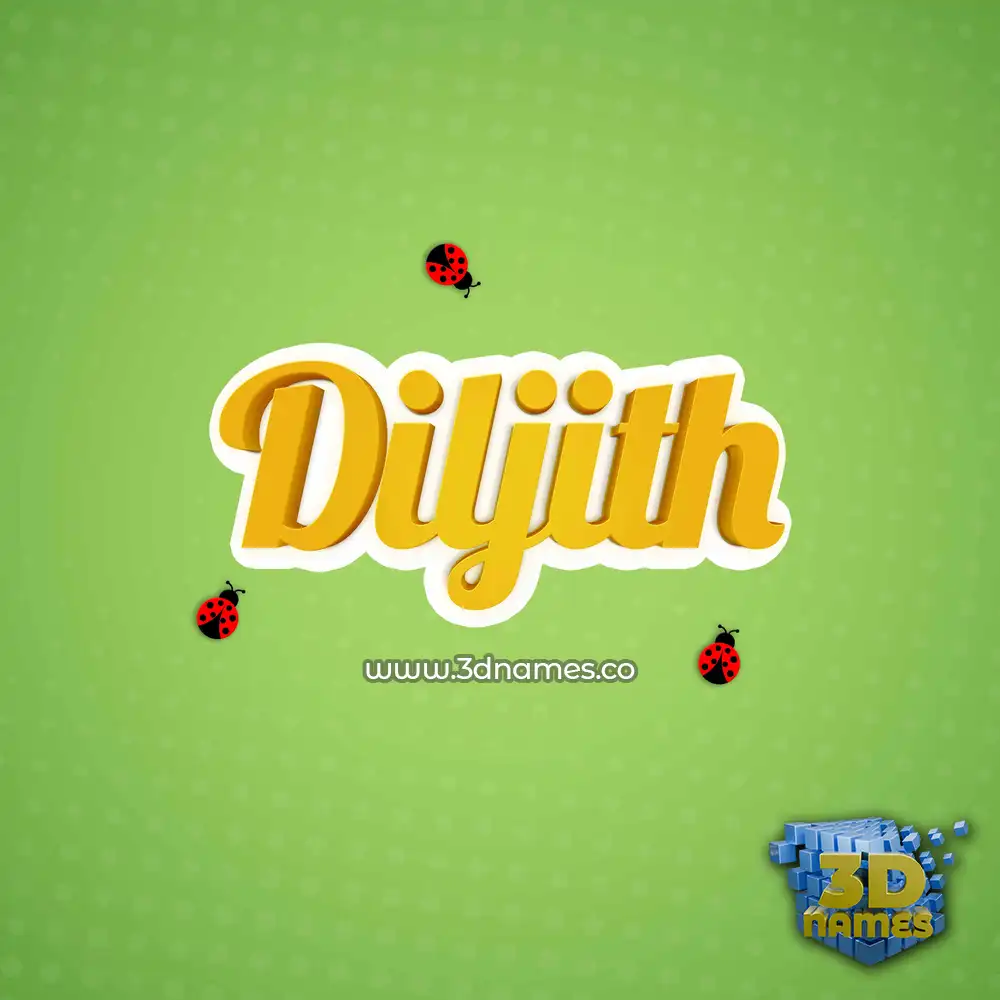 diljith in Ladybugs style - 3D name wallpaper