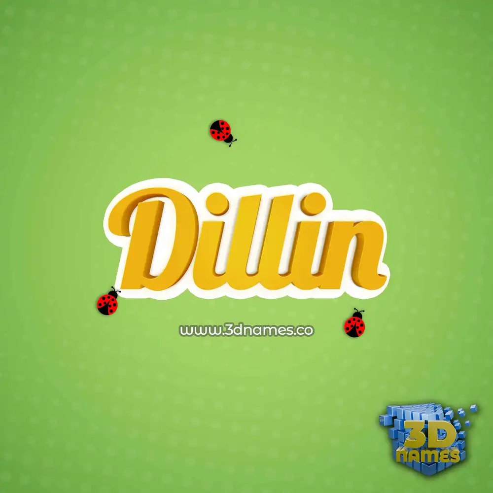 dillin in Ladybugs style - 3D name wallpaper