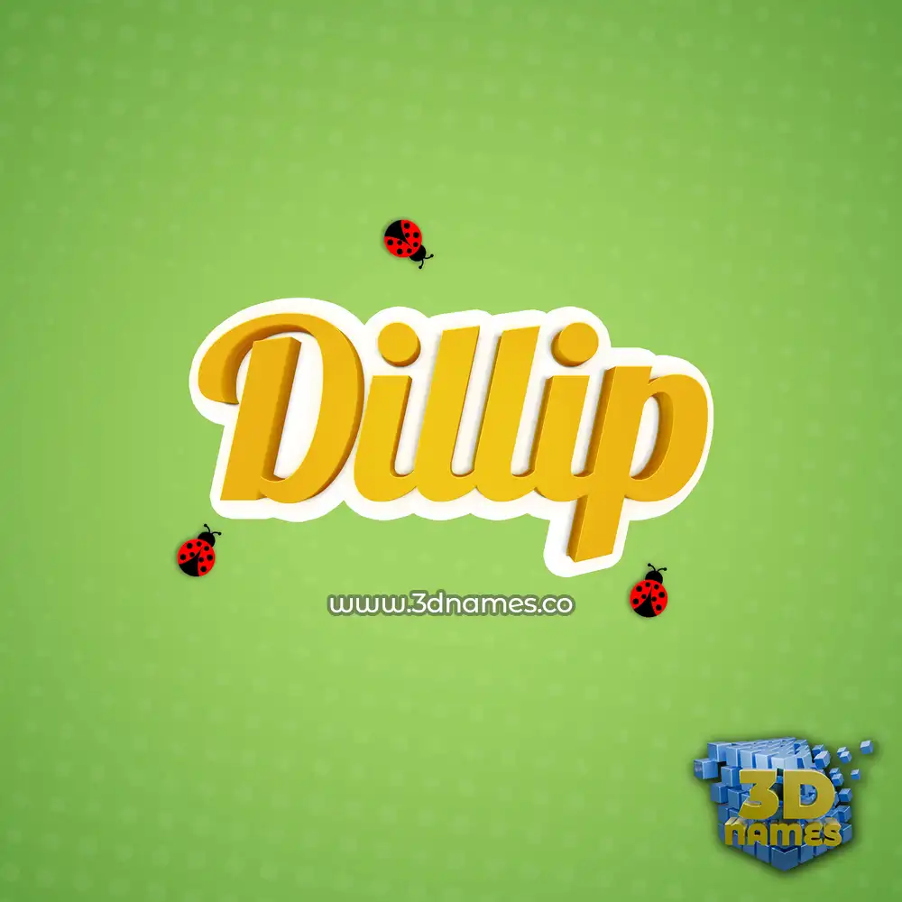 dillip in Ladybugs style - 3D name wallpaper