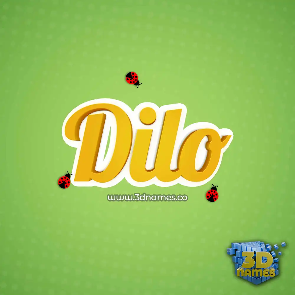 dilo in Ladybugs style - 3D name wallpaper