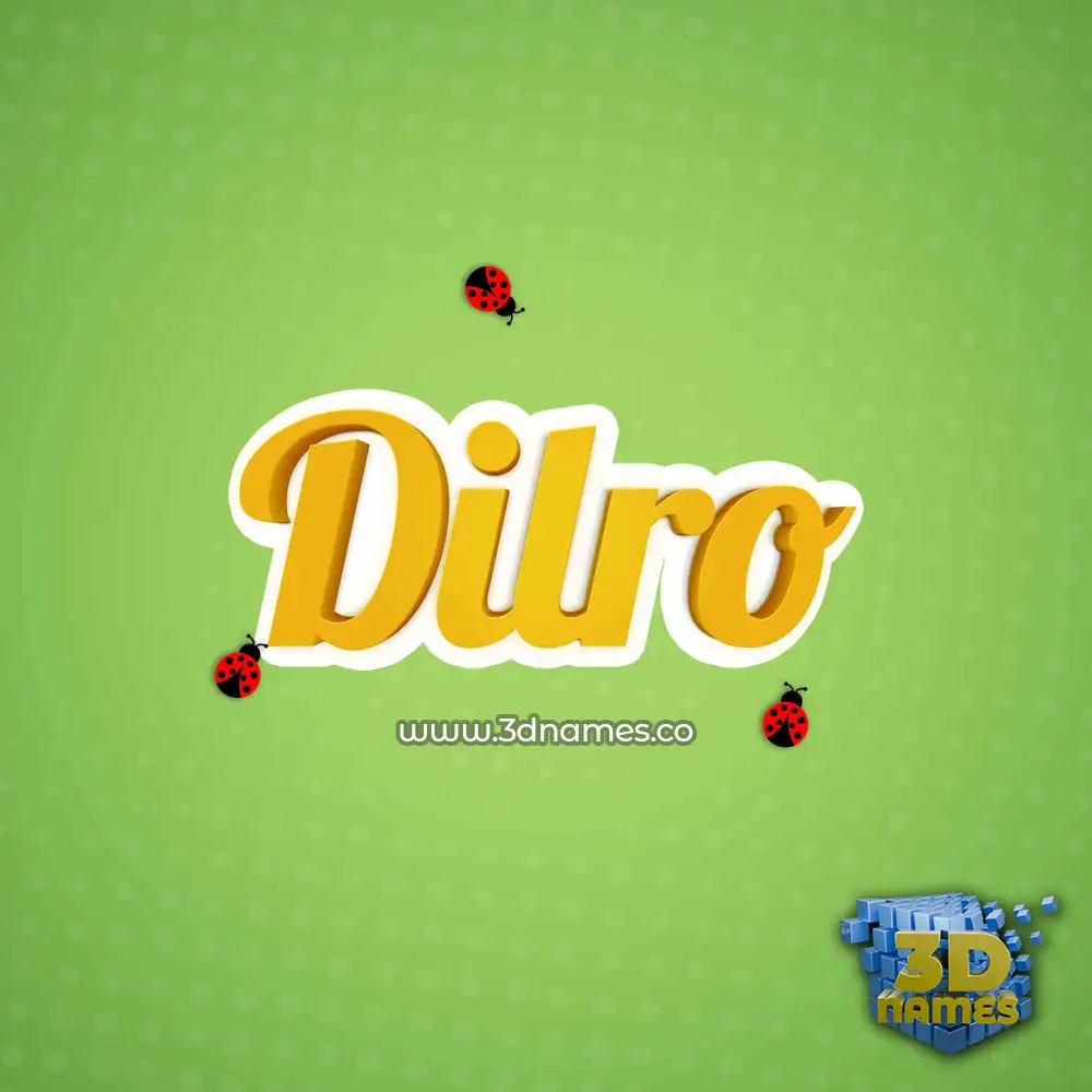 dilro in Ladybugs style - 3D name wallpaper