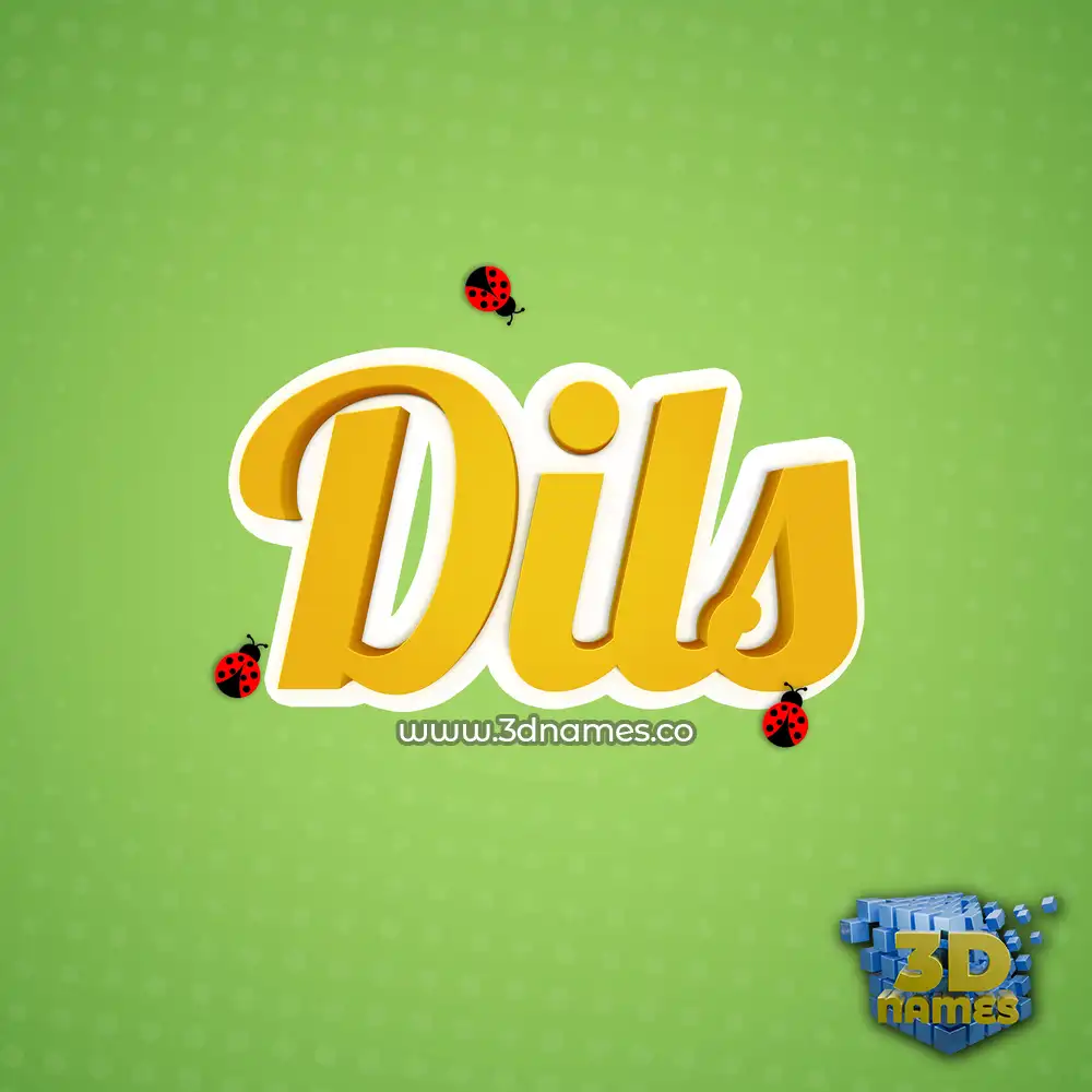 dils in Ladybugs style - 3D name wallpaper