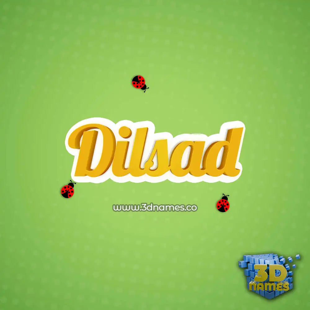 dilsad in Ladybugs style - 3D name wallpaper