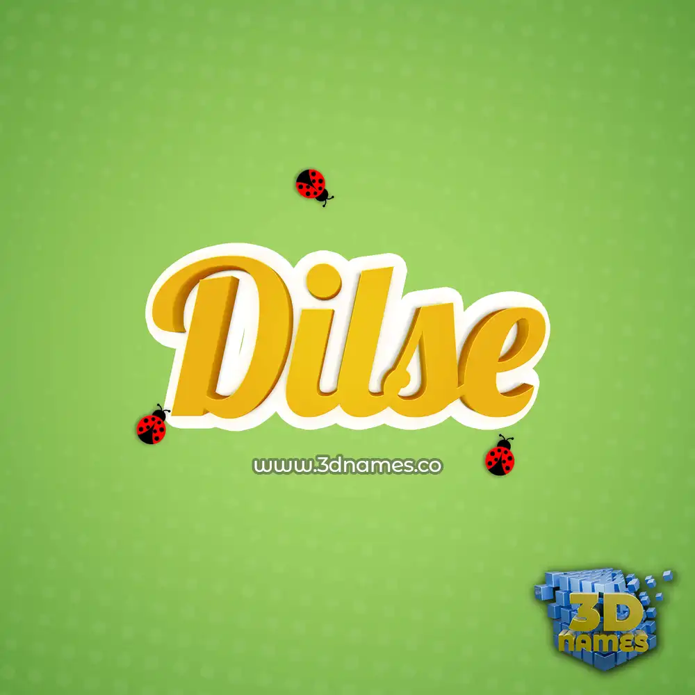dilse in Ladybugs style - 3D name wallpaper