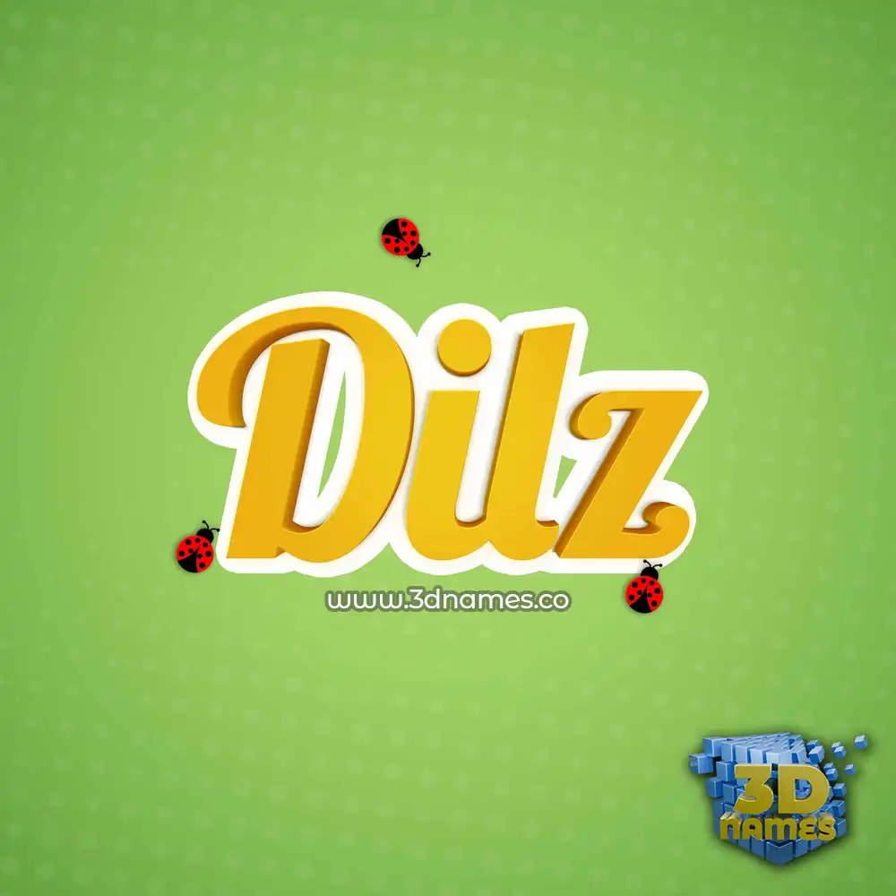 dilz in Ladybugs style - 3D name wallpaper