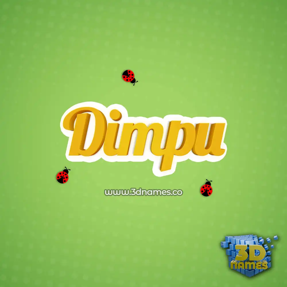 dimpu in Ladybugs style - 3D name wallpaper