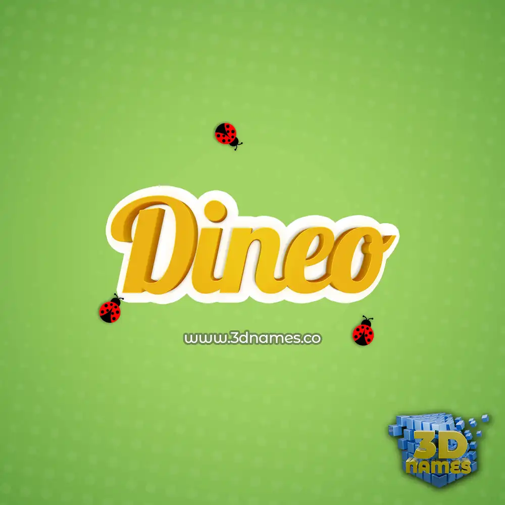 dineo in Ladybugs style - 3D name wallpaper