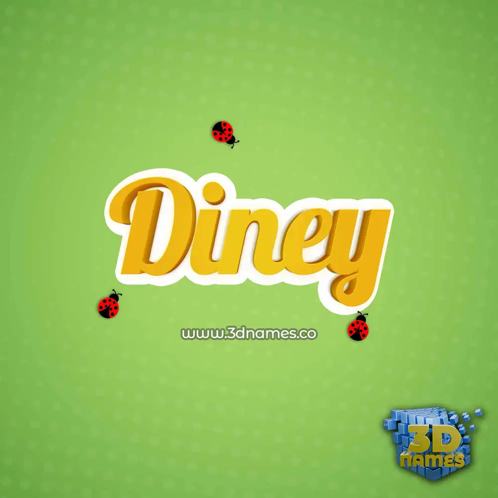 diney in Ladybugs style - 3D name wallpaper