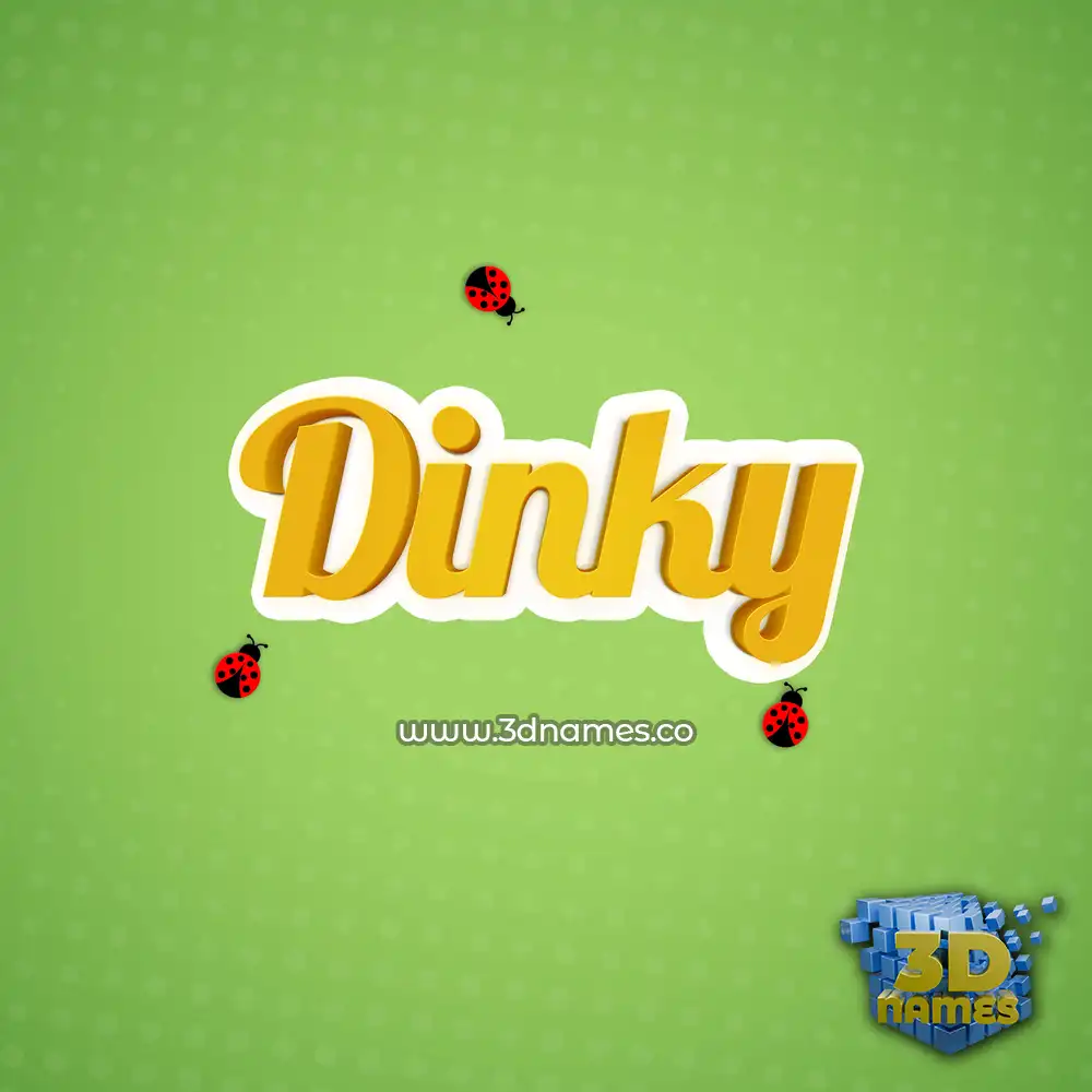 dinky in Ladybugs style - 3D name wallpaper