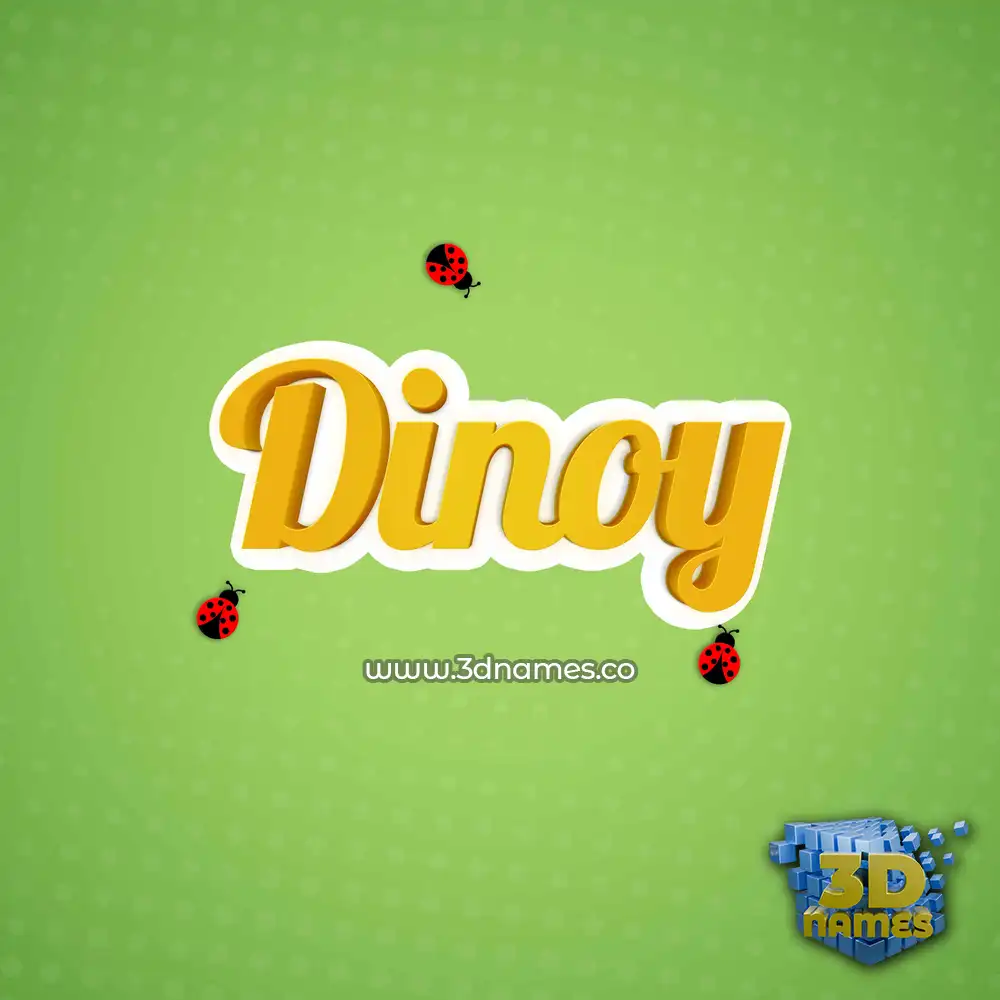 dinoy in Ladybugs style - 3D name wallpaper