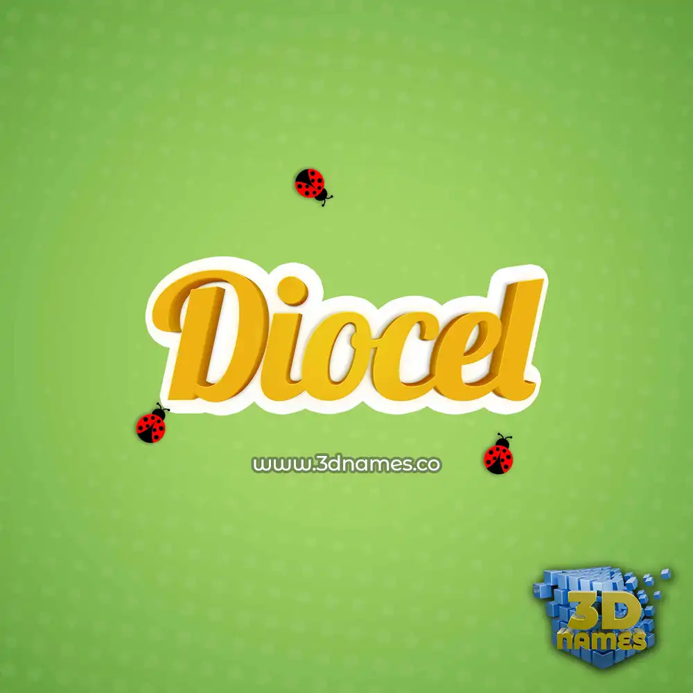 diocel in Ladybugs style - 3D name wallpaper