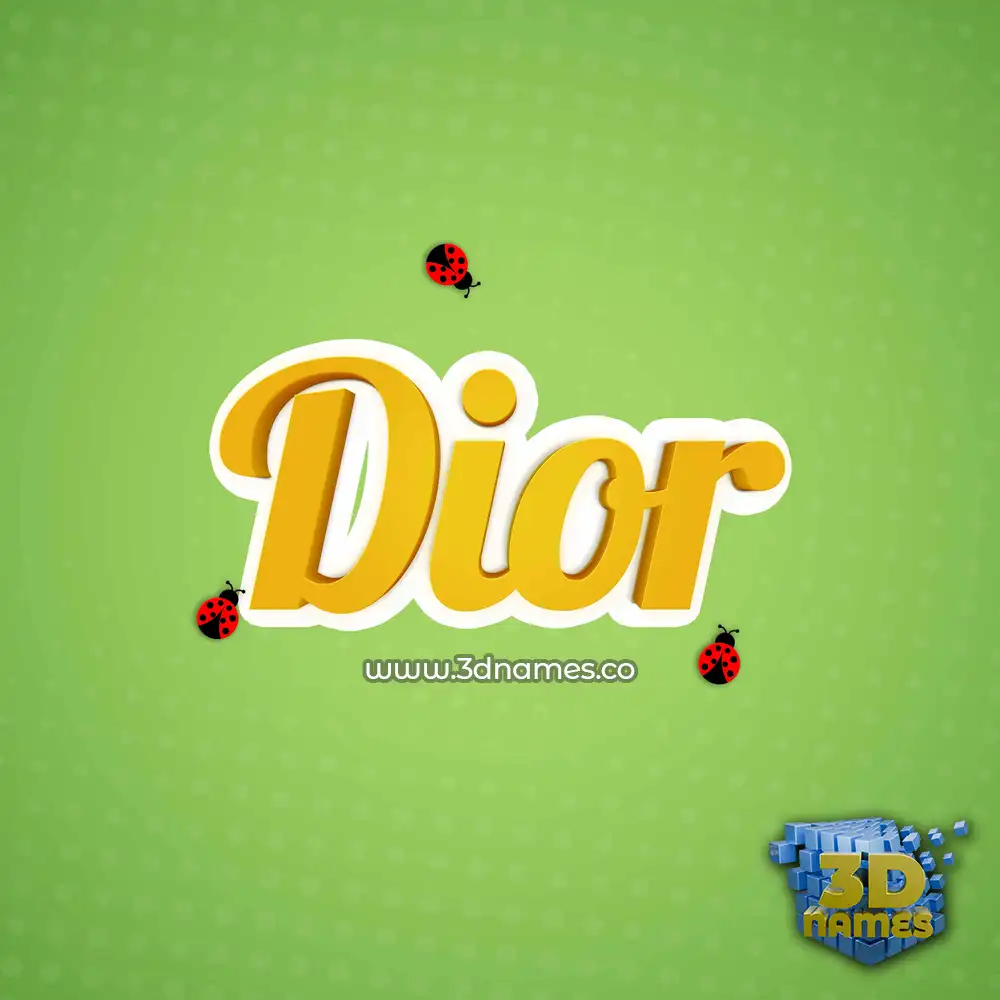 dior in Ladybugs style - 3D name wallpaper