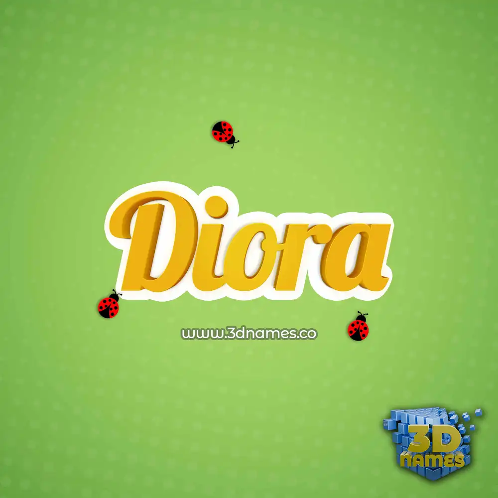 diora in Ladybugs style - 3D name wallpaper