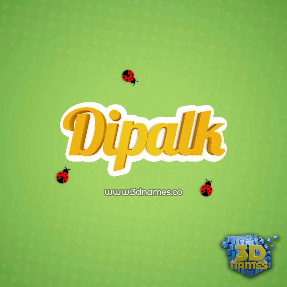 dipalk in Ladybugs style - 3D name wallpaper