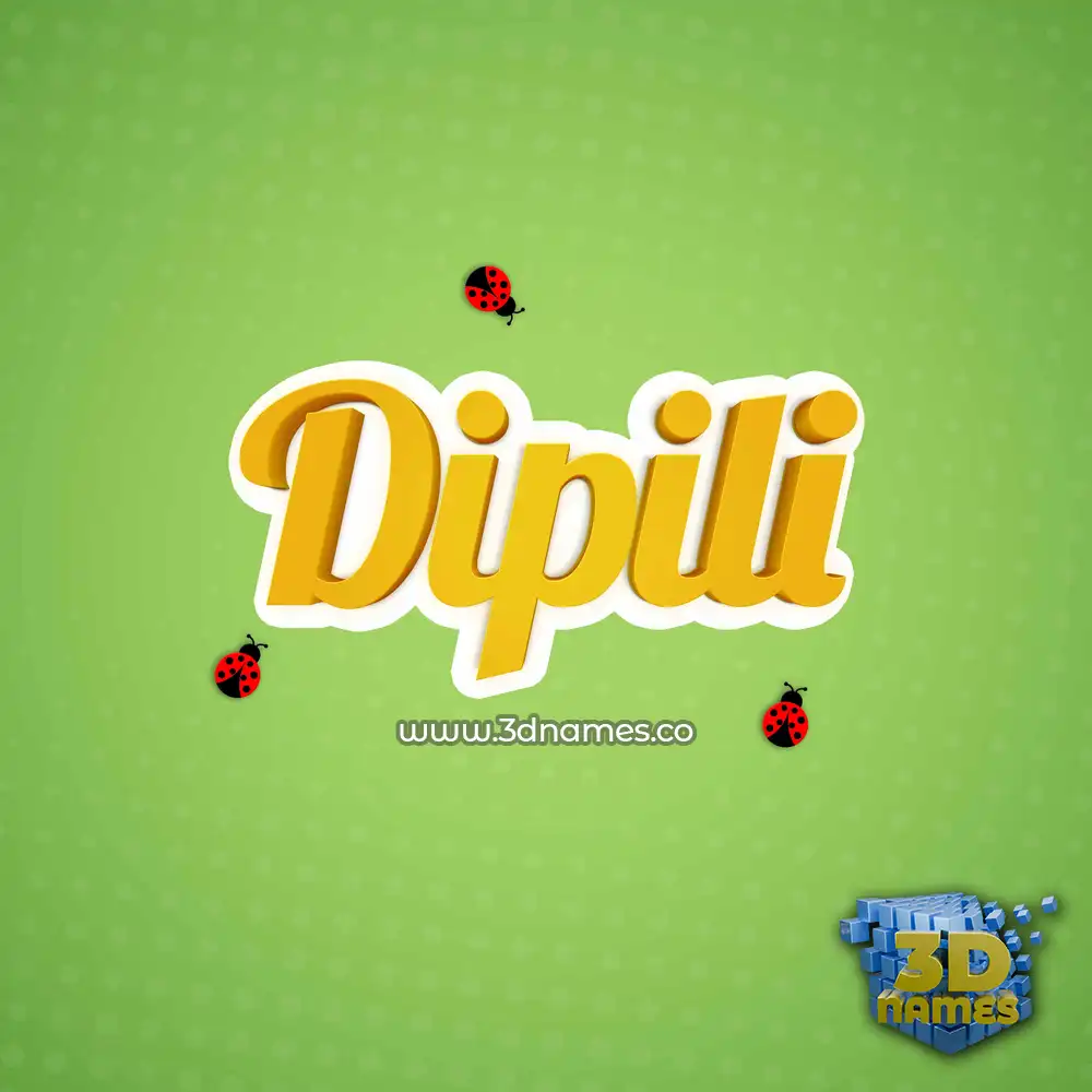 dipili in Ladybugs style - 3D name wallpaper