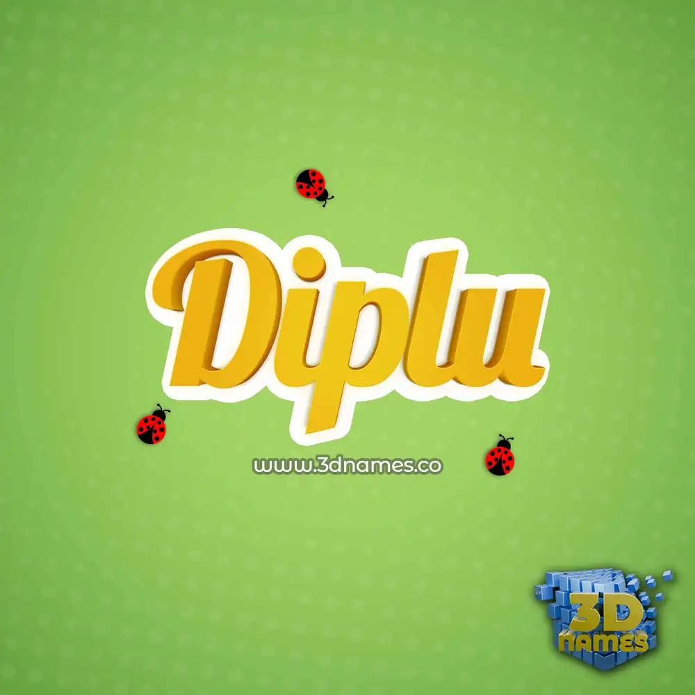 diplu in Ladybugs style - 3D name wallpaper
