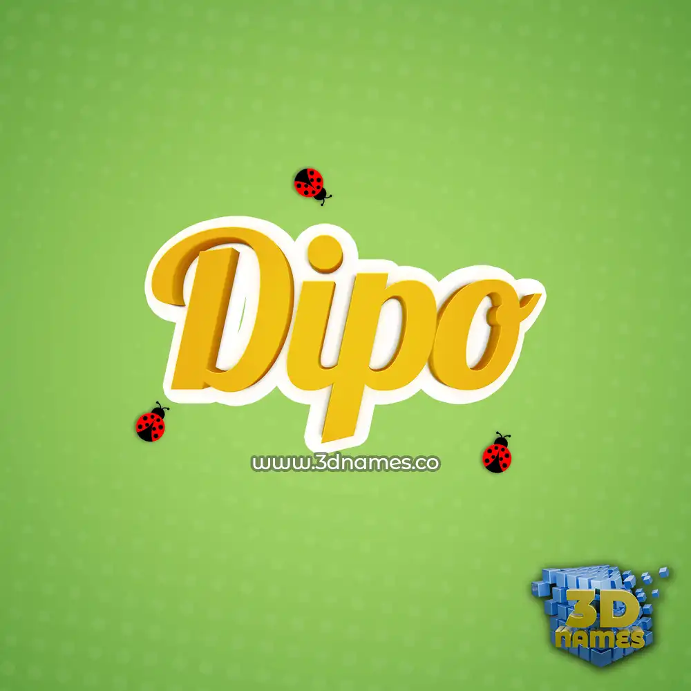 dipo in Ladybugs style - 3D name wallpaper