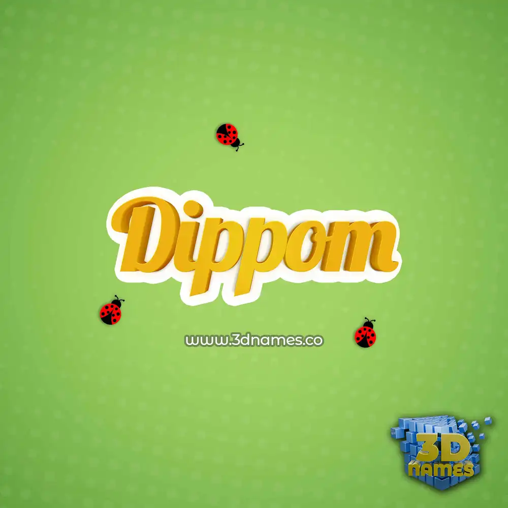 dippom in Ladybugs style - 3D name wallpaper