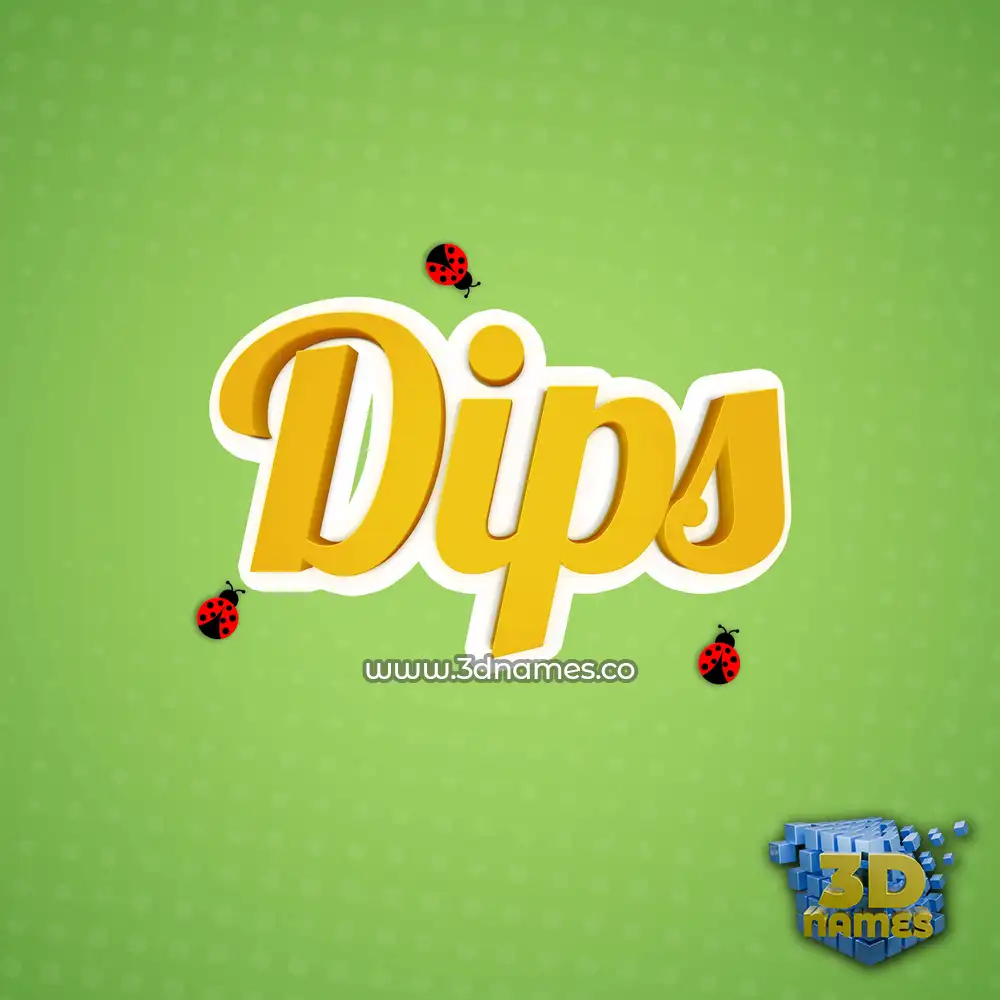 dips in Ladybugs style - 3D name wallpaper