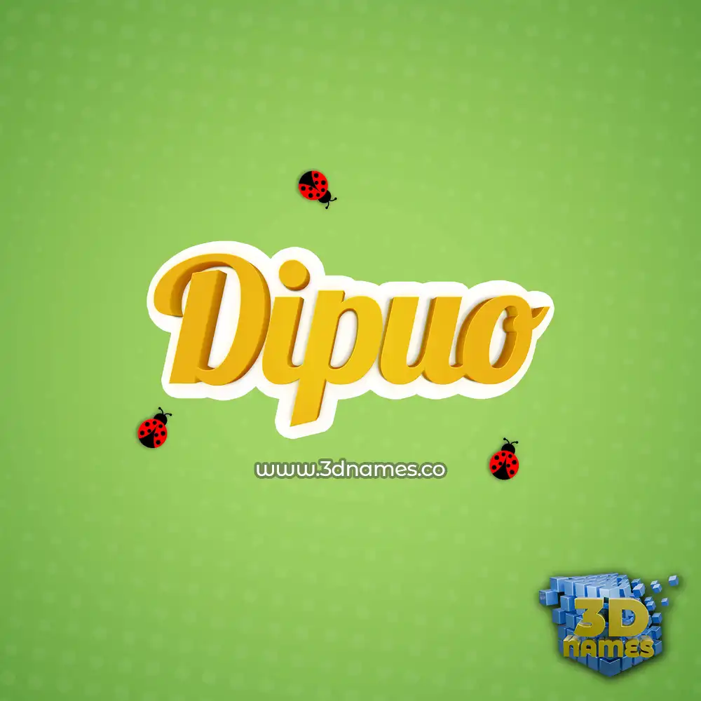 dipuo in Ladybugs style - 3D name wallpaper