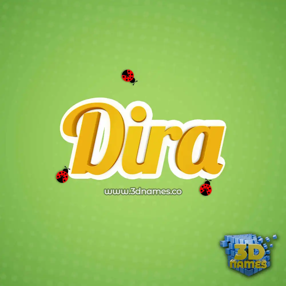 dira in Ladybugs style - 3D name wallpaper