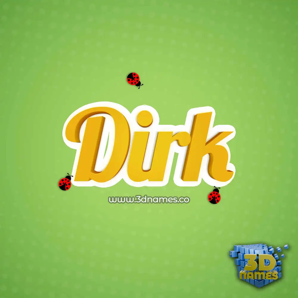 dirk in Ladybugs style - 3D name wallpaper
