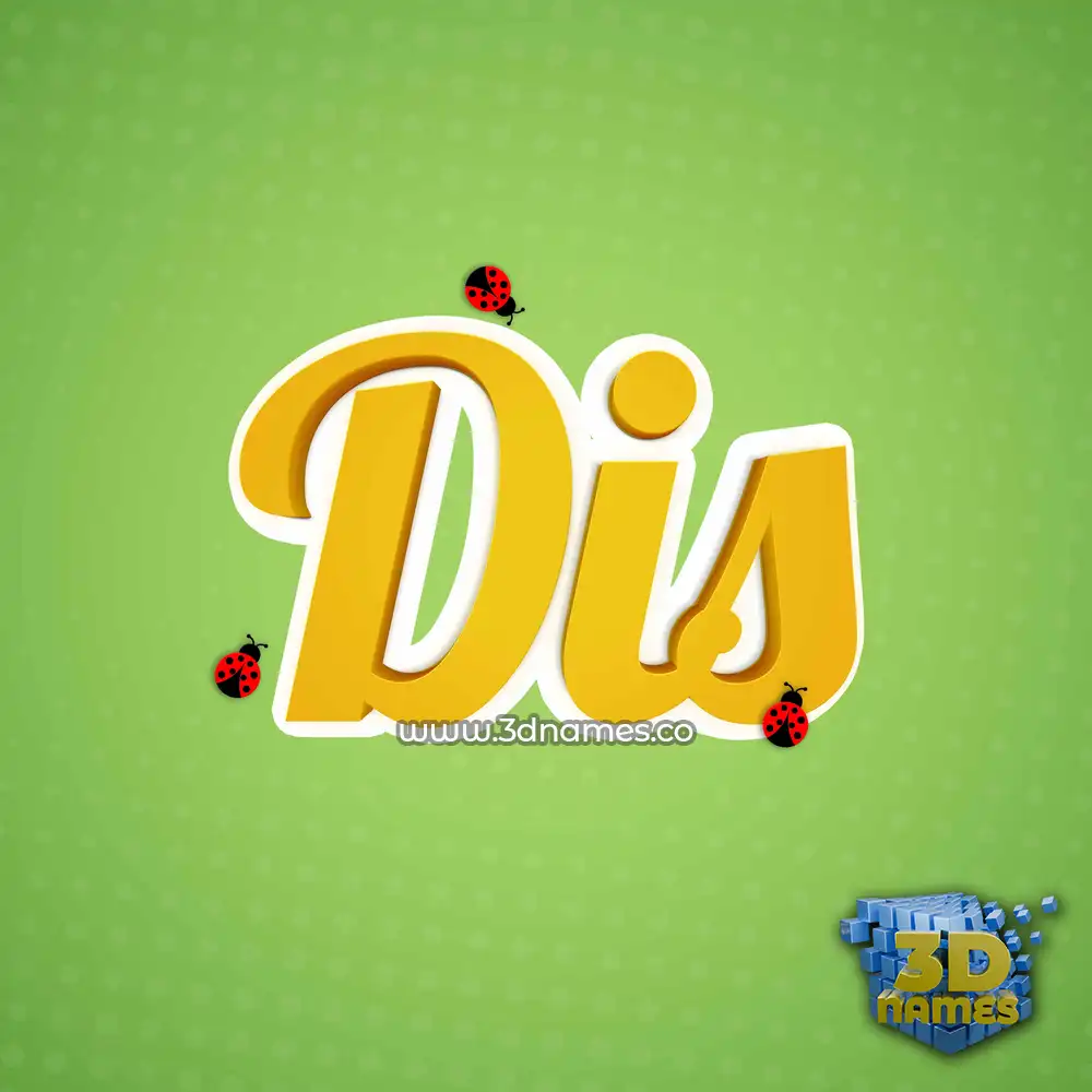 dis in Ladybugs style - 3D name wallpaper