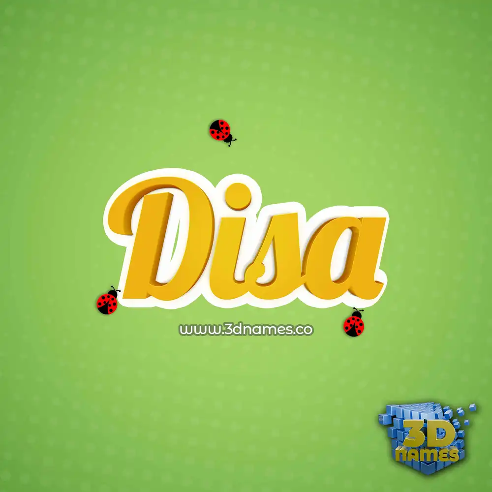 disa in Ladybugs style - 3D name wallpaper