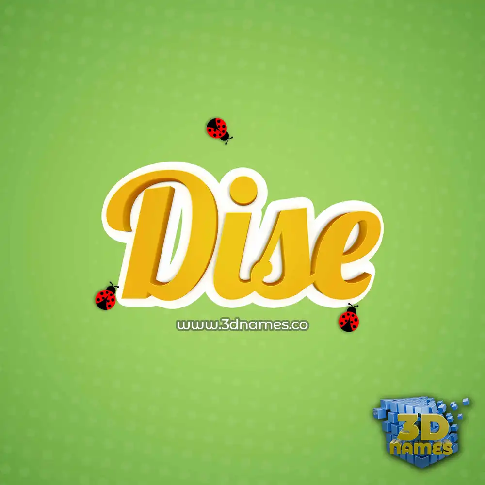 dise in Ladybugs style - 3D name wallpaper