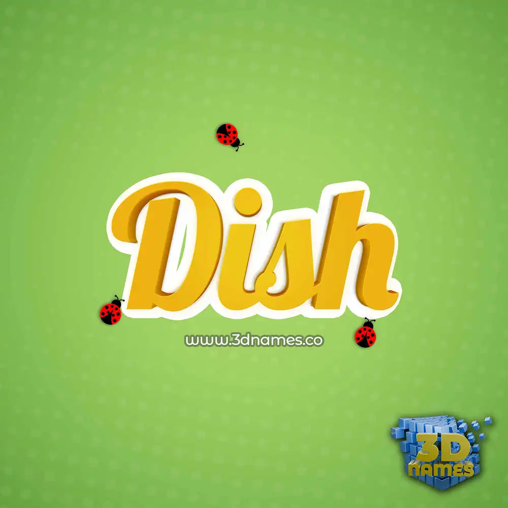 dish in Ladybugs style - 3D name wallpaper