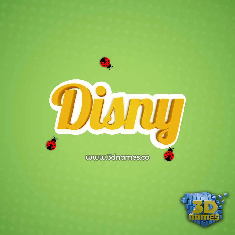 disny in Ladybugs style - 3D name wallpaper