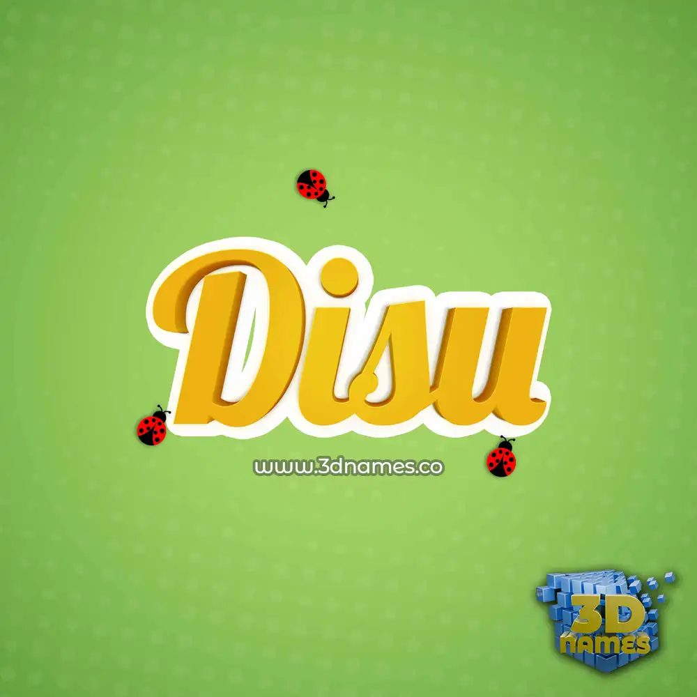 disu in Ladybugs style - 3D name wallpaper