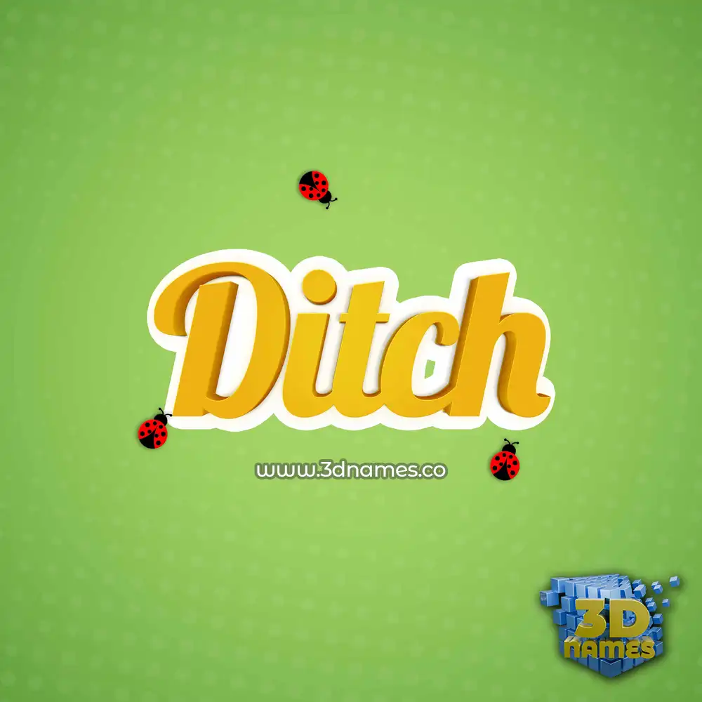 ditch in Ladybugs style - 3D name wallpaper