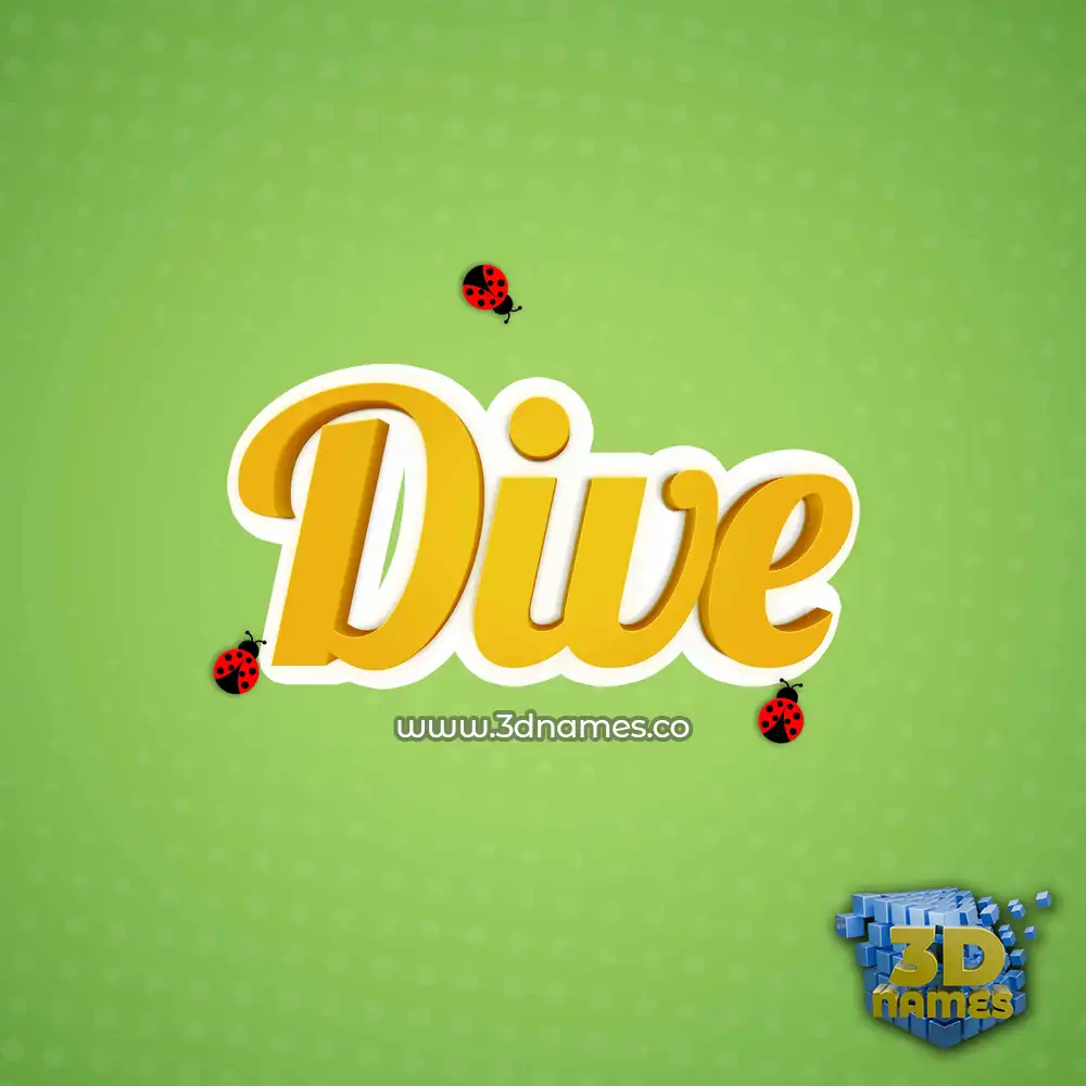 dive in Ladybugs style - 3D name wallpaper