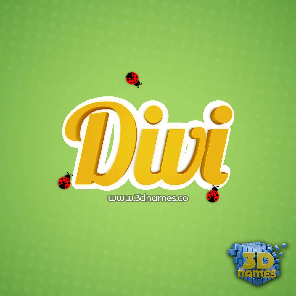 divi in Ladybugs style - 3D name wallpaper